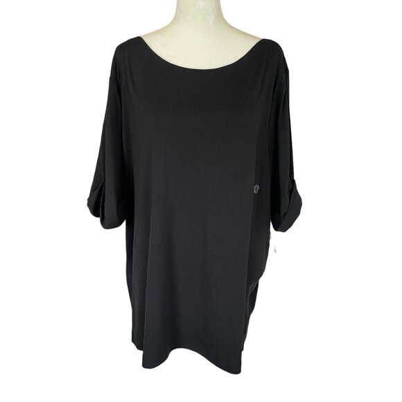 Hasting & Smith Tops - Hasting & Smith women's 3X black short sleeve stretchy pullover top NWT